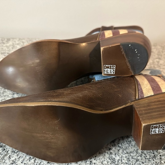 Shyanne Brown and Blue Leather Boots - Picture 3 of 4